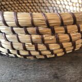 Straw and wicker basket