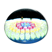 Presse-papier millefiori en verre coloré par perthshire scotland - sulfure vintage signé