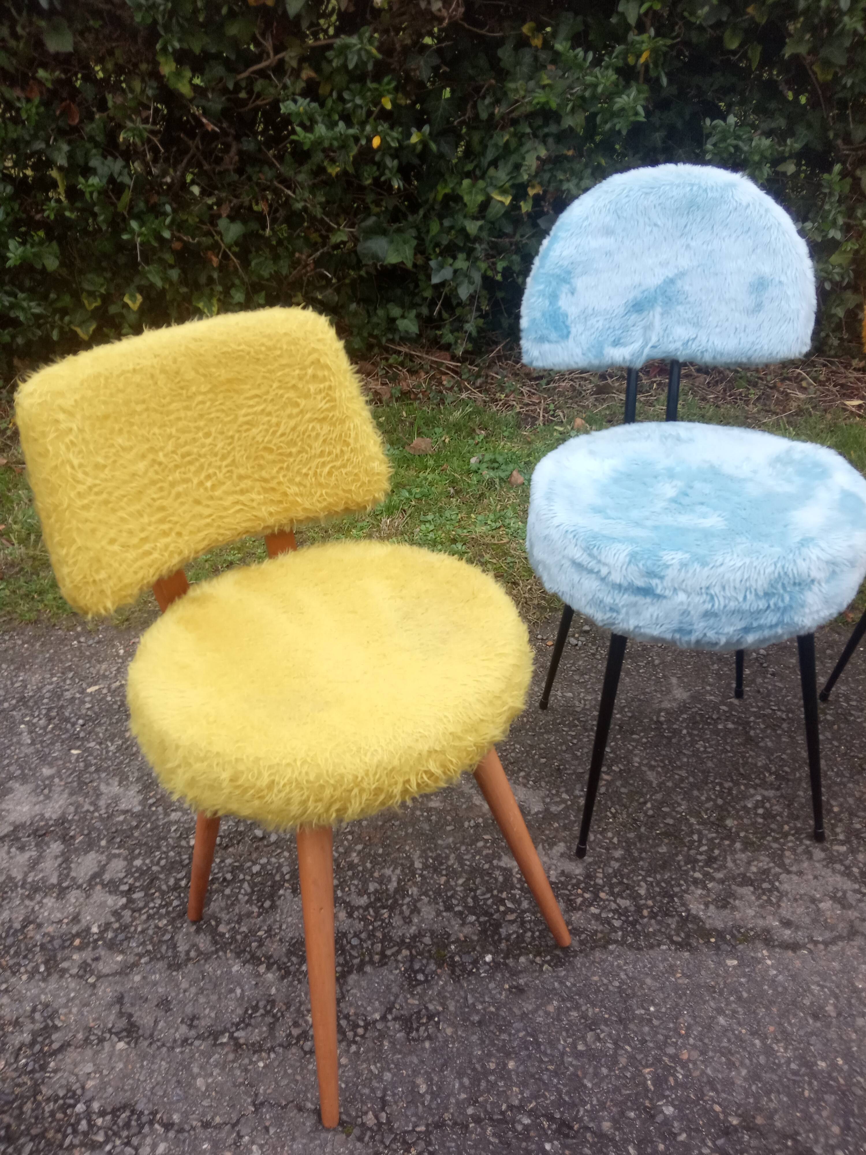 4 vintage moumoutes chairs