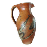 Pichet / Vase en grès émaillé terracotta mat / brillant