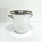 Seau à champagne en métal argenté, décor godrons