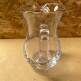 Ancien Pichet Verre Soufflé Transparent Cuisine Service Vintage