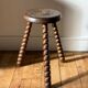 Turned wooden stool