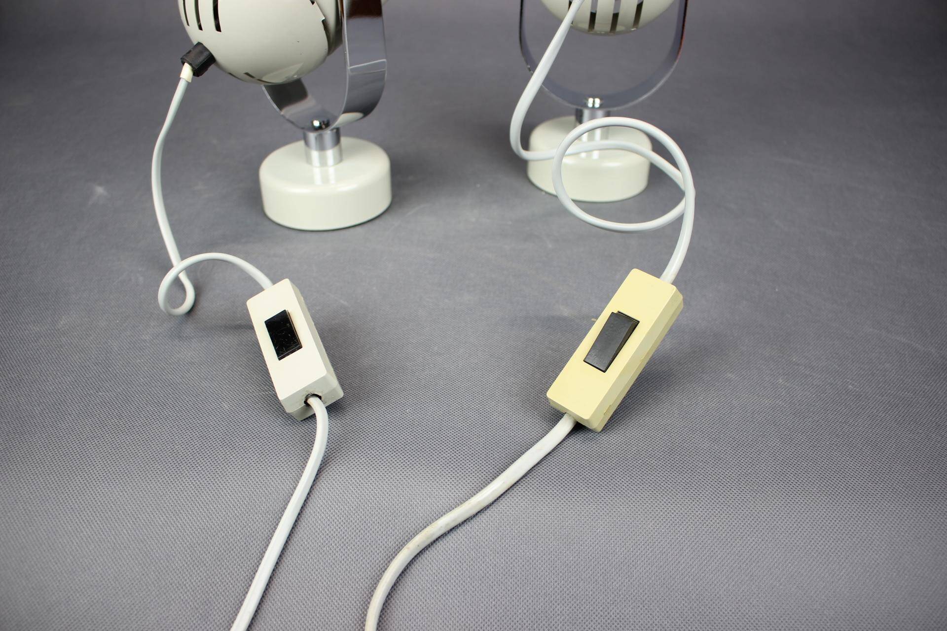 Pair of Mid-Century Wall Lamps by Stanislav Indra, Czechoslovakia, 1970s
