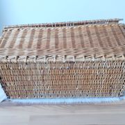 Old toy chest in rattan