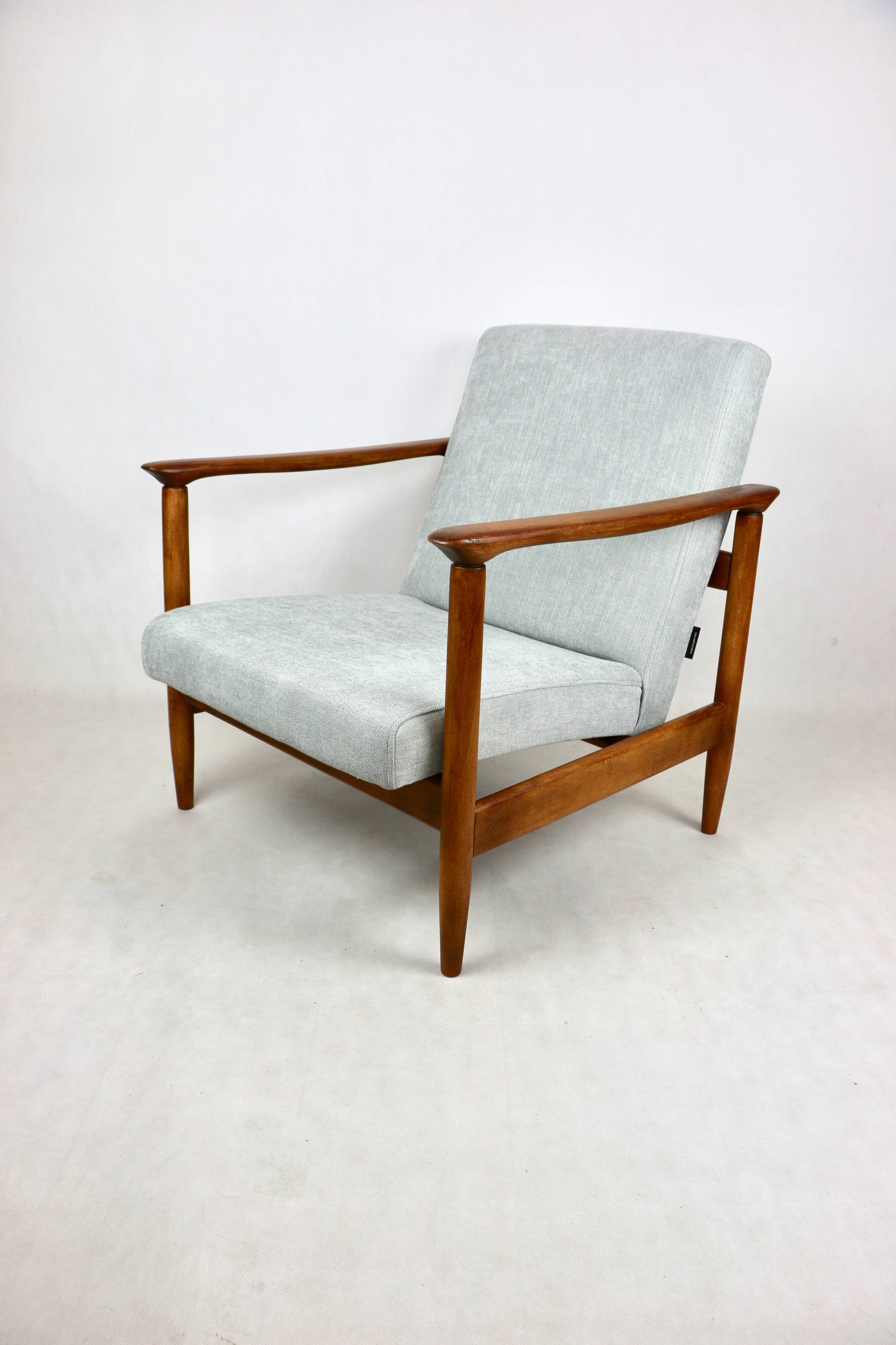 Light Blue GFM-142 Armchair by Edmund Homa, 1970s