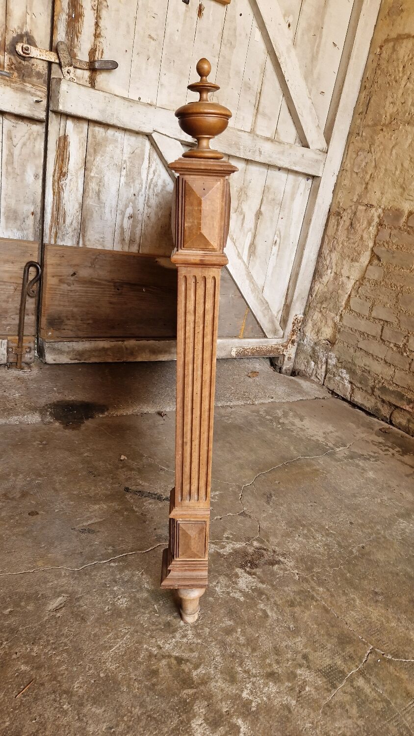 Low walnut headboard