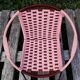 Pink nylon rope child's basket armchair