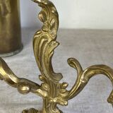 Pair of bronze rocaille candlesticks