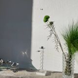 Silver-plated metal candlestick signed Alessandro Albrizzi 1970