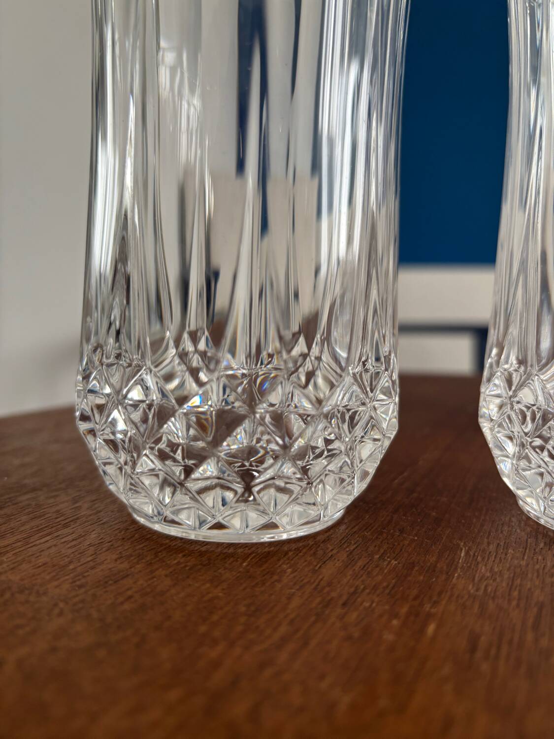 Set de 4 verres en cristal taillé | Verres à eau ou whisky vintage