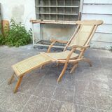 Long chair in caning