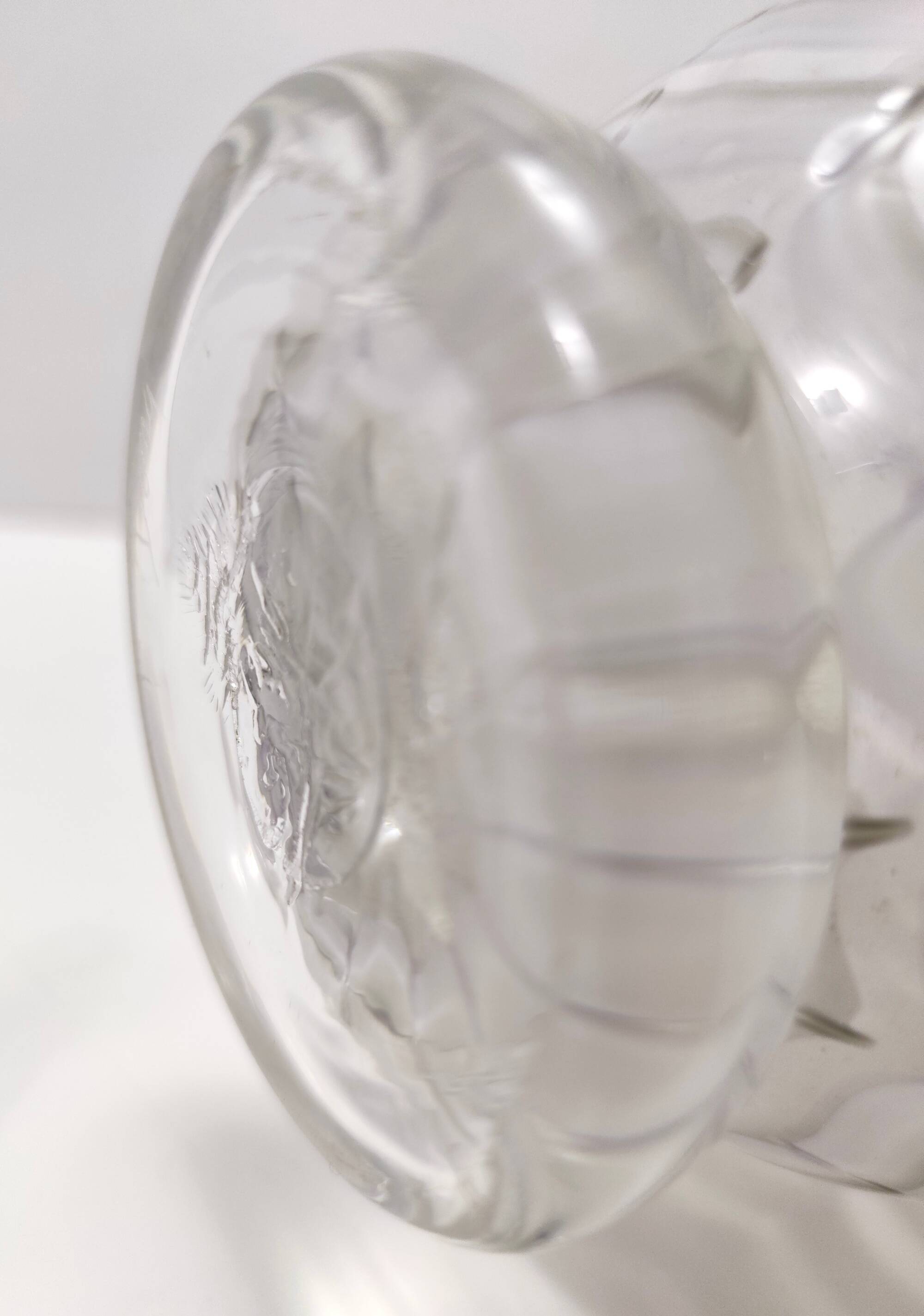 Lilac and Transparent Murano Glass Vase by Alberto Donà, Italy