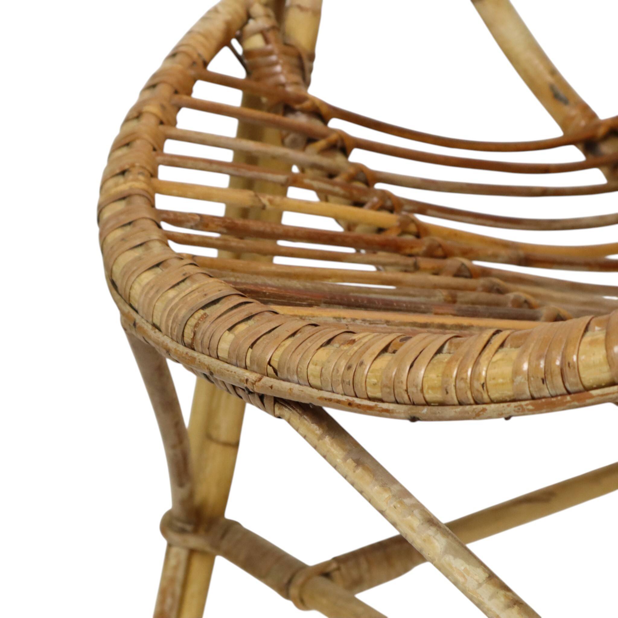 Pair of rattan armchairs, France 1960s