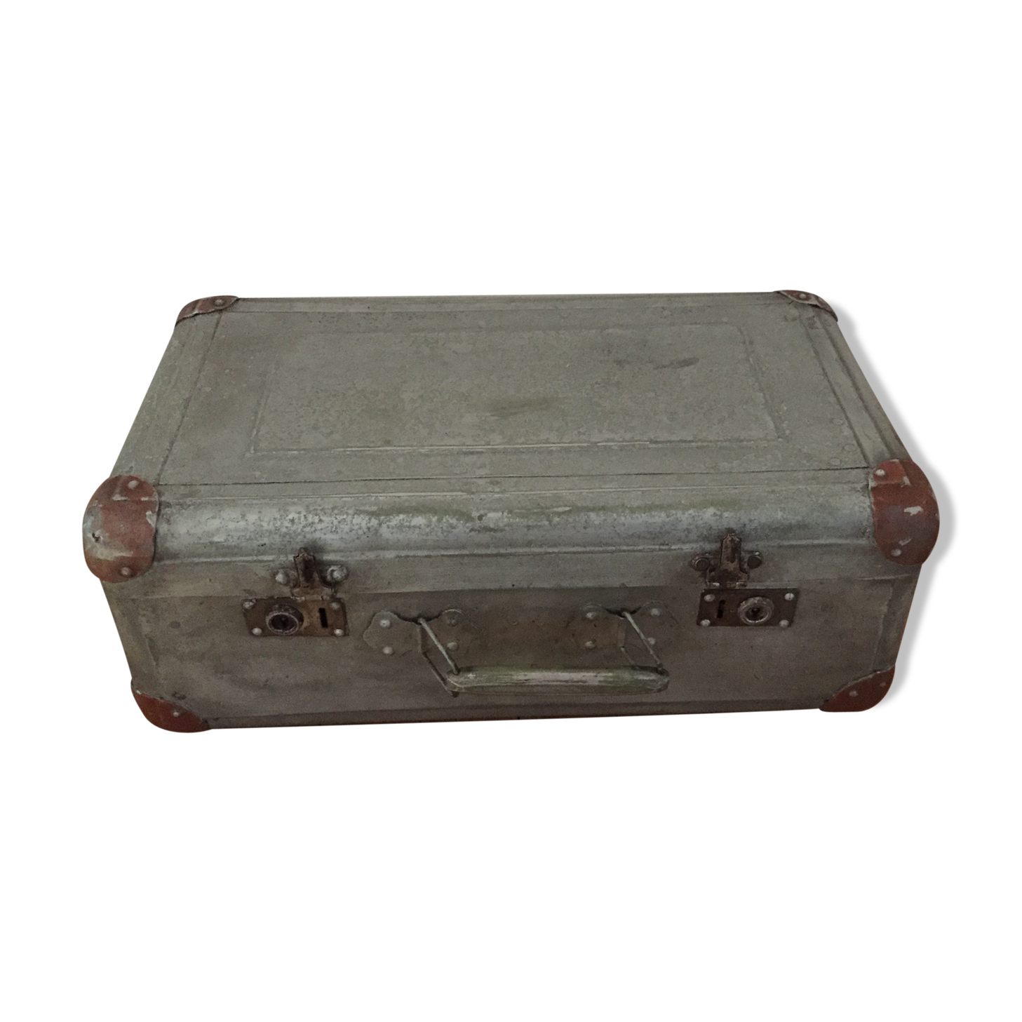 Valise en aluminium vintage