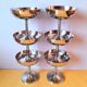 Stainless steel ice cream and dessert cups, 1970s
