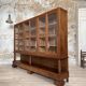 Solid wood display cabinet.