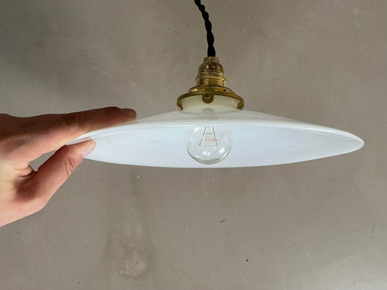 Old opaline pendant light