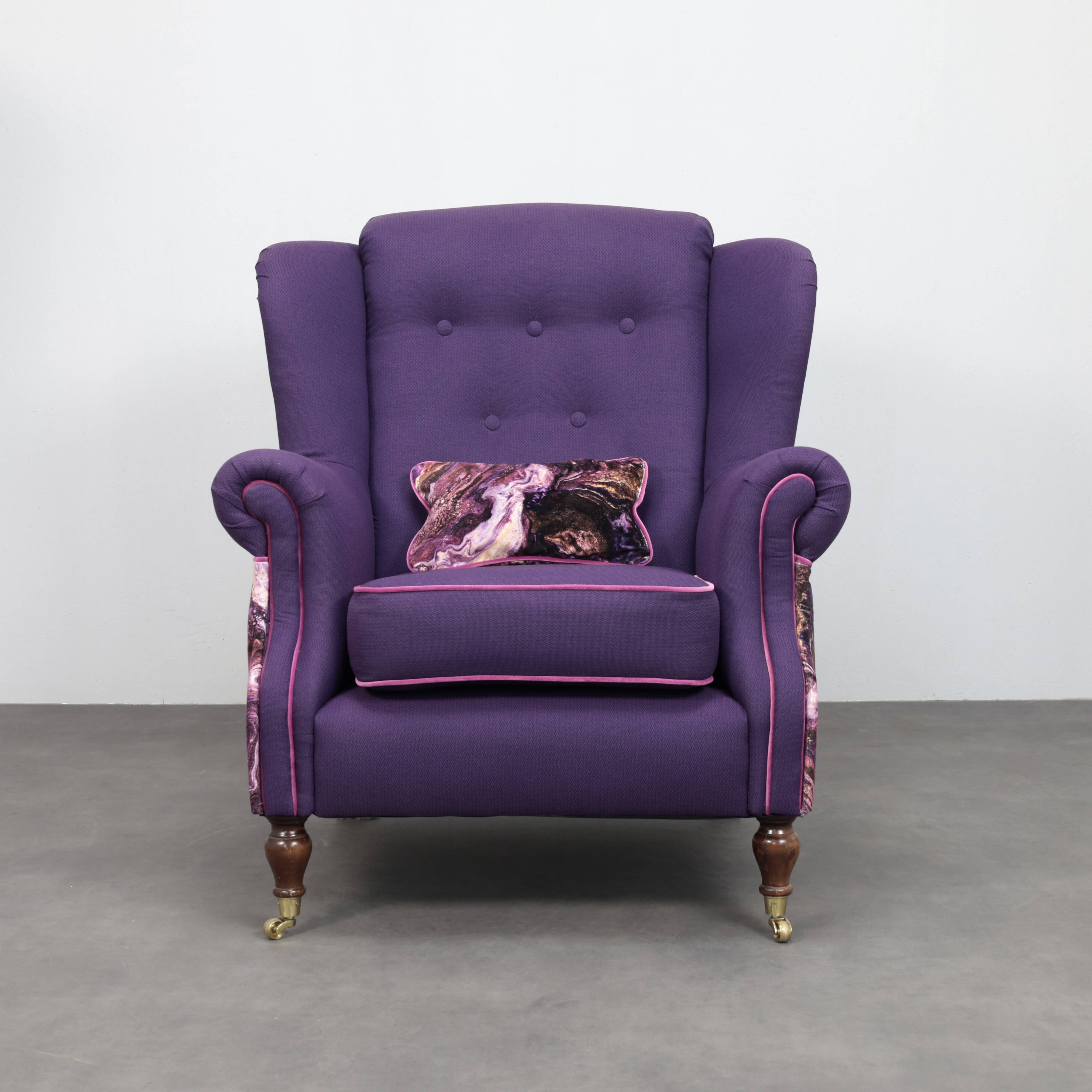 Classic wing chair in the style of Howard & Sons, 1960s