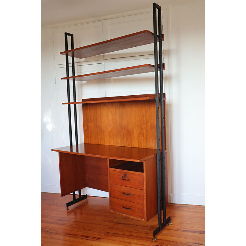 Modular library office vintage Italian 1960