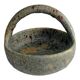 Old terracotta basket signed Campo Piano Orezza Corsican pottery Vintage 1960