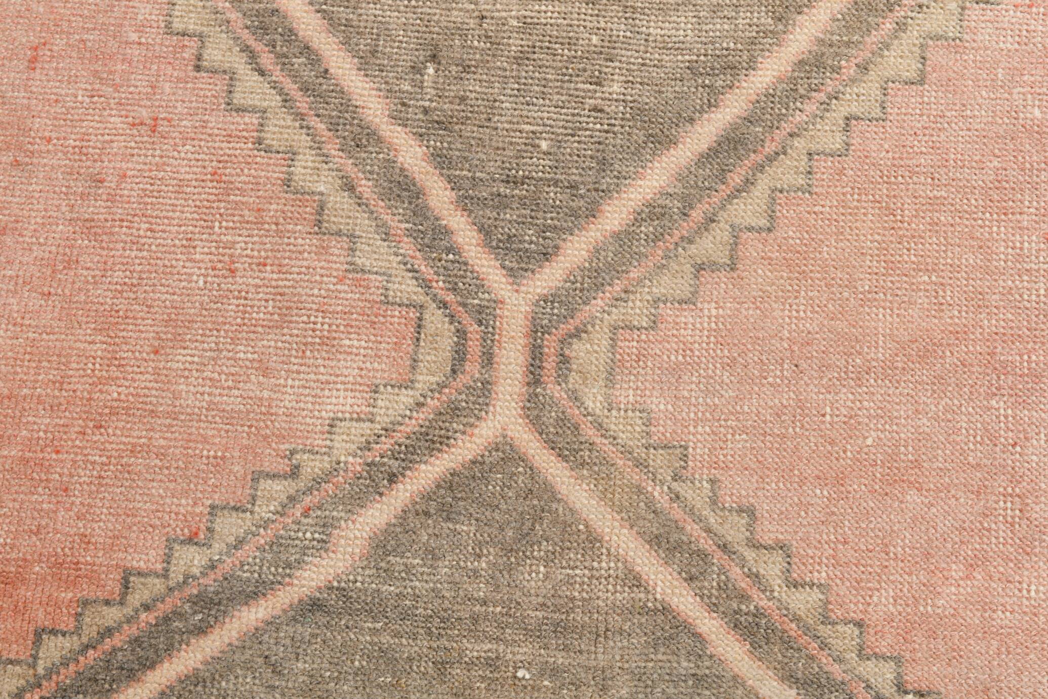 3x12 Pale Red Brown Vintage Runner Rug 80x380Cm SK 21977