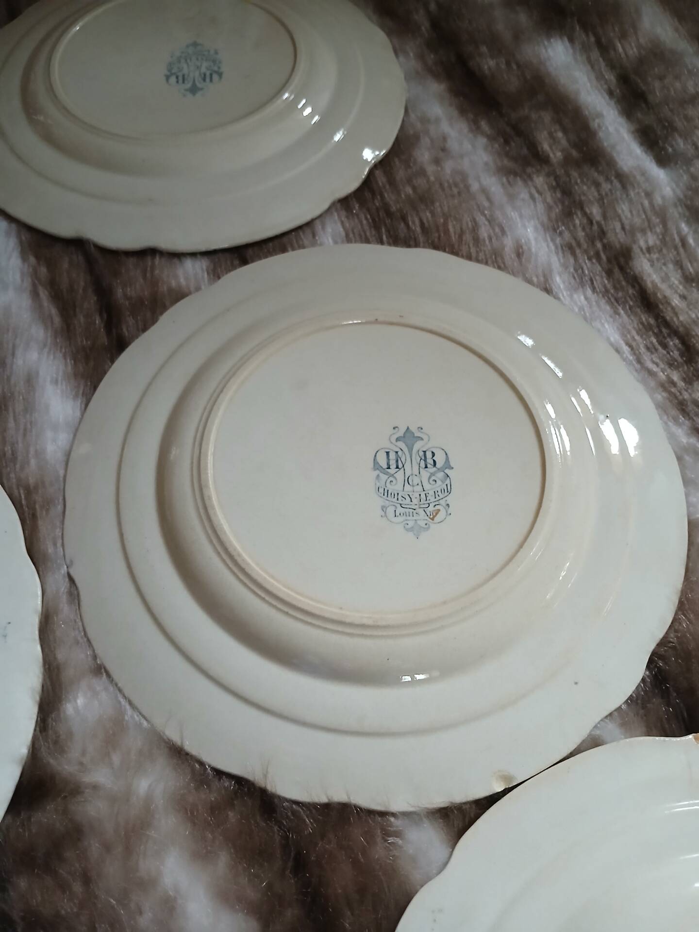 10 antique flat plates "Louis XIII" Choisy le Roi