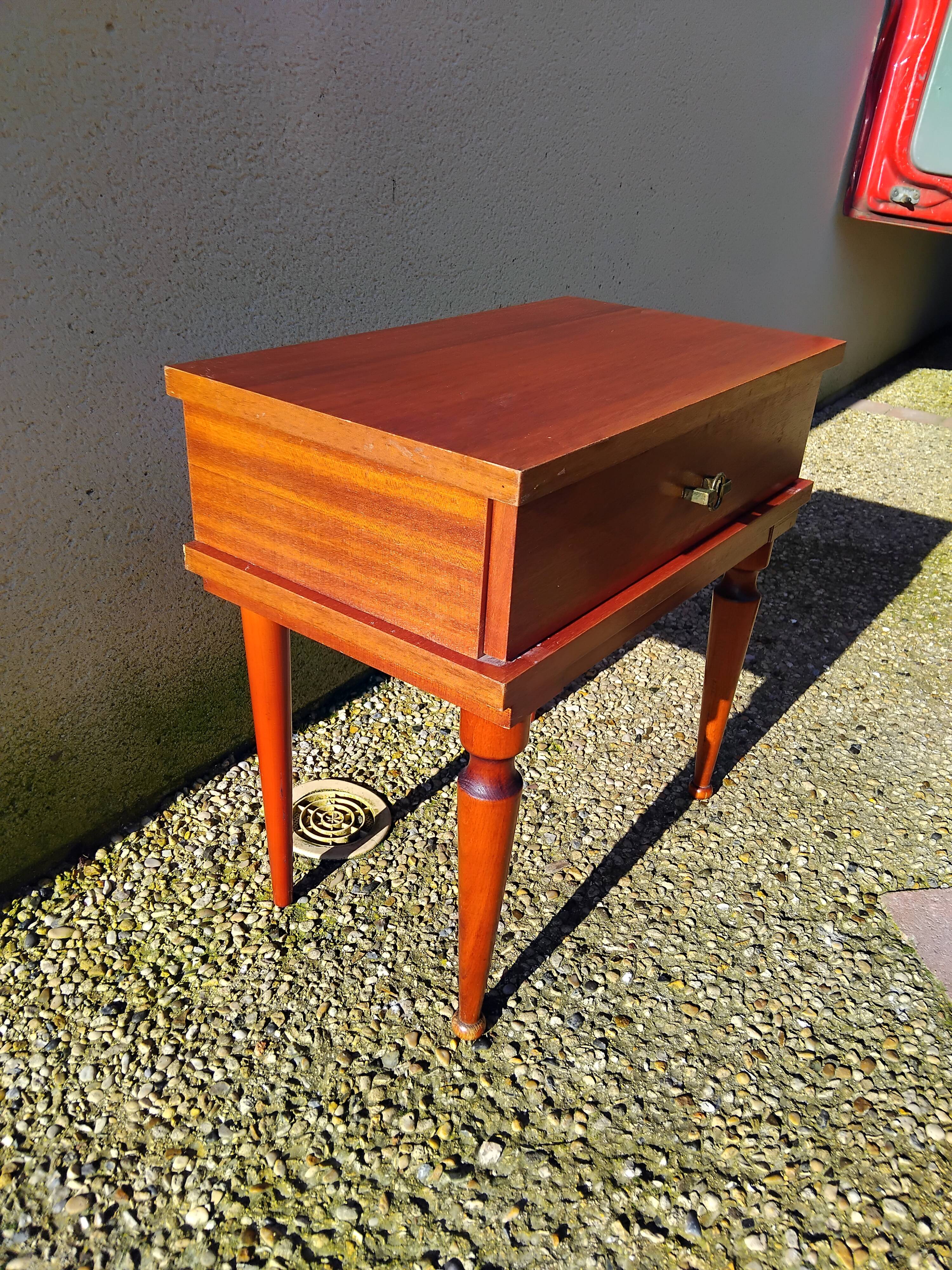 Vintage old Scandinavian bedside table