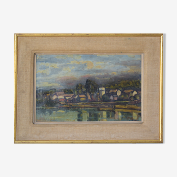 Landscape of chaufour, france by michel adlen (1898 - 1980)