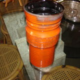 Orange tubular vase circa 1950/70