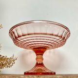 Coupe , compotier verre rose
