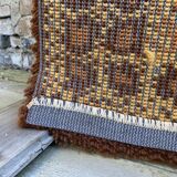 70s wool rug handwoven