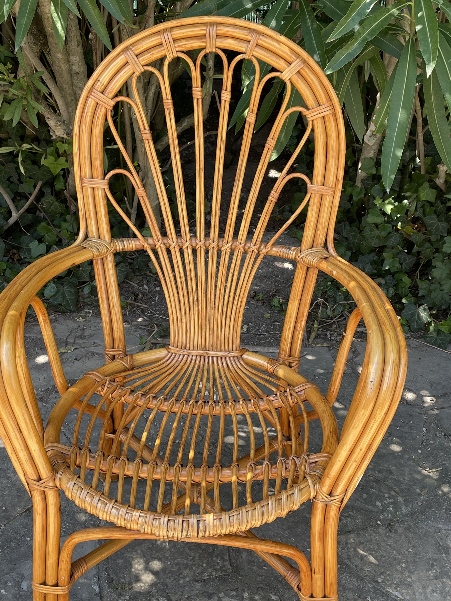 Vintage rattan armchair