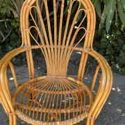 Vintage rattan armchair