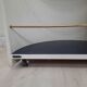 Vintage openable cylinder shaped bar cabinet, wood, brass and glass.