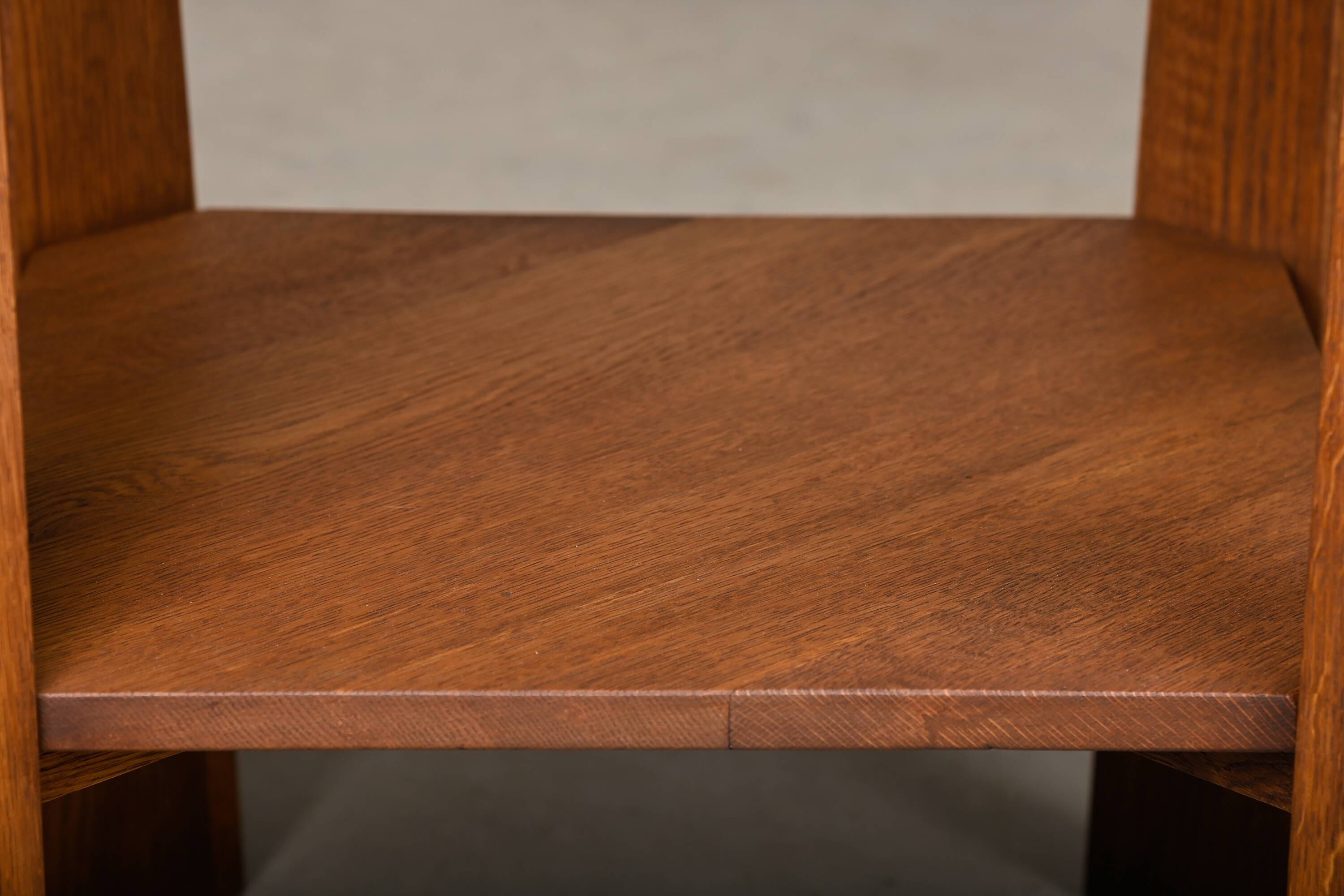 Dutch Art Deco Modernist Amsterdam School side table in Oak square inlay