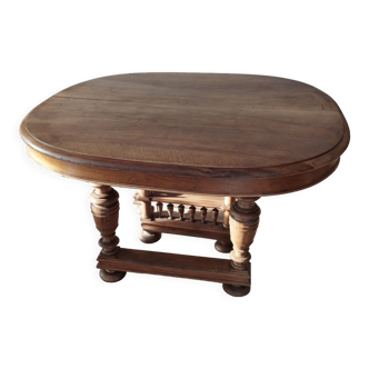 Table ovale en chêne ancienne 4 rallonges