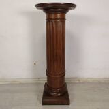 Antique walnut column stand
