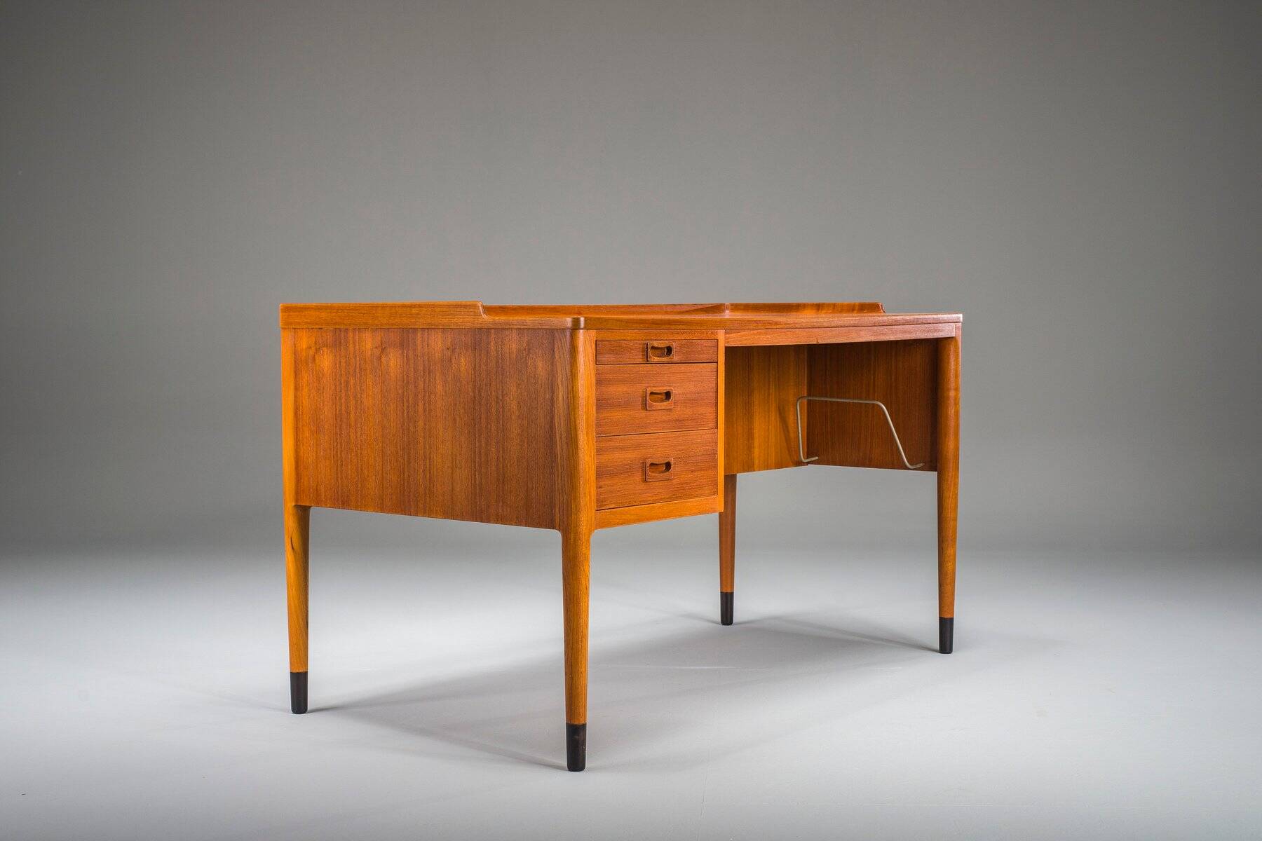 Scandinavian modern teak writing desk attributed to H. Brockmann Petersen for Poul M. Jessen, 1960s