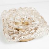 Gold floral glass ceiling light 1960