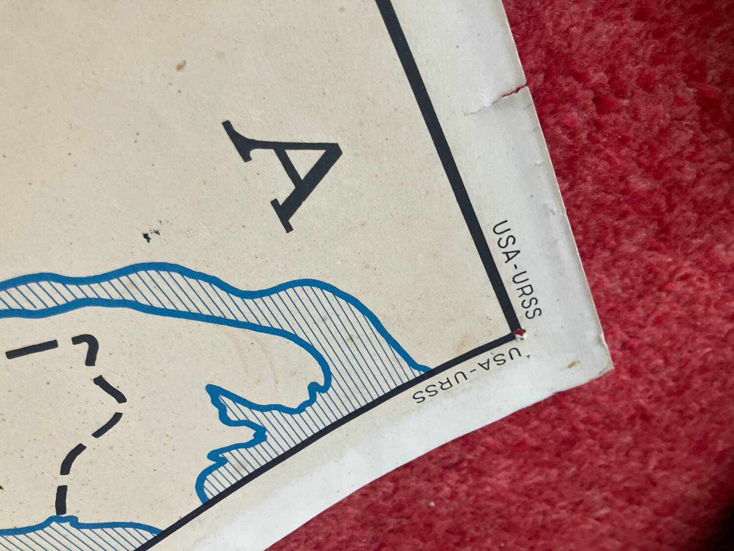 Carte scolaire Rossignol USA URSS, années 60