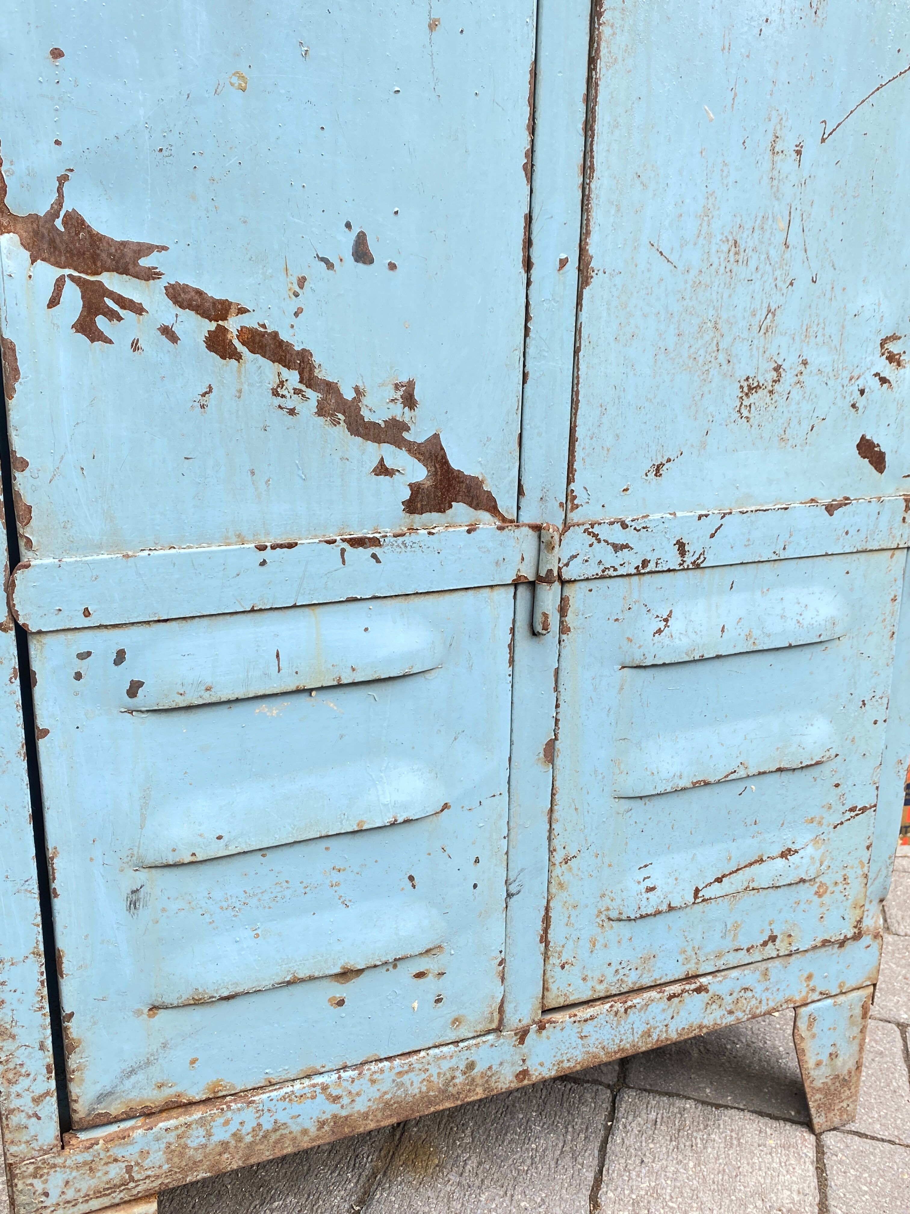 Vintage metal industrial wardrobe