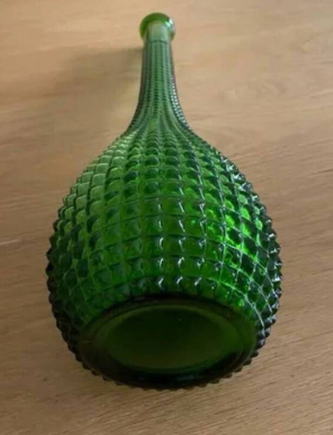 Green carafe Empoli Italy with diamond points - 1960
