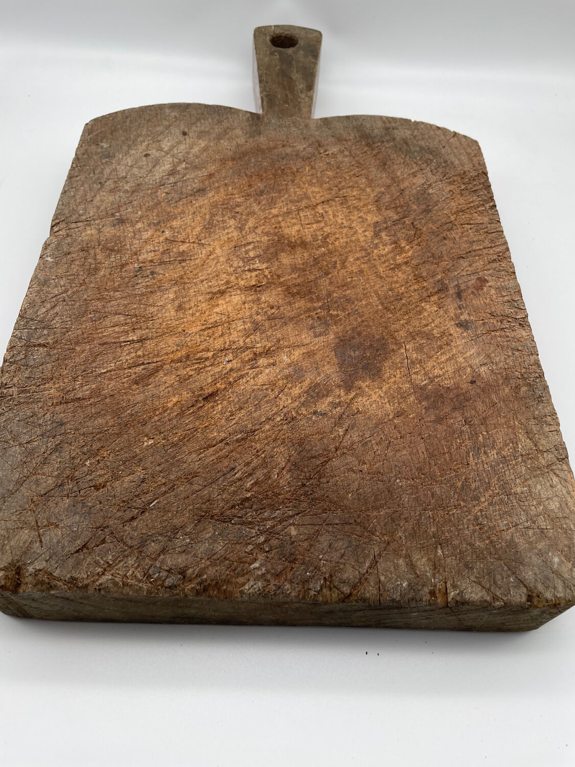 Ancienne planche billot à découper en bois