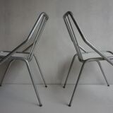 Italian Aluminum Garden Chairs from Industrie Conti Cornuda, 1940s, Set of 2