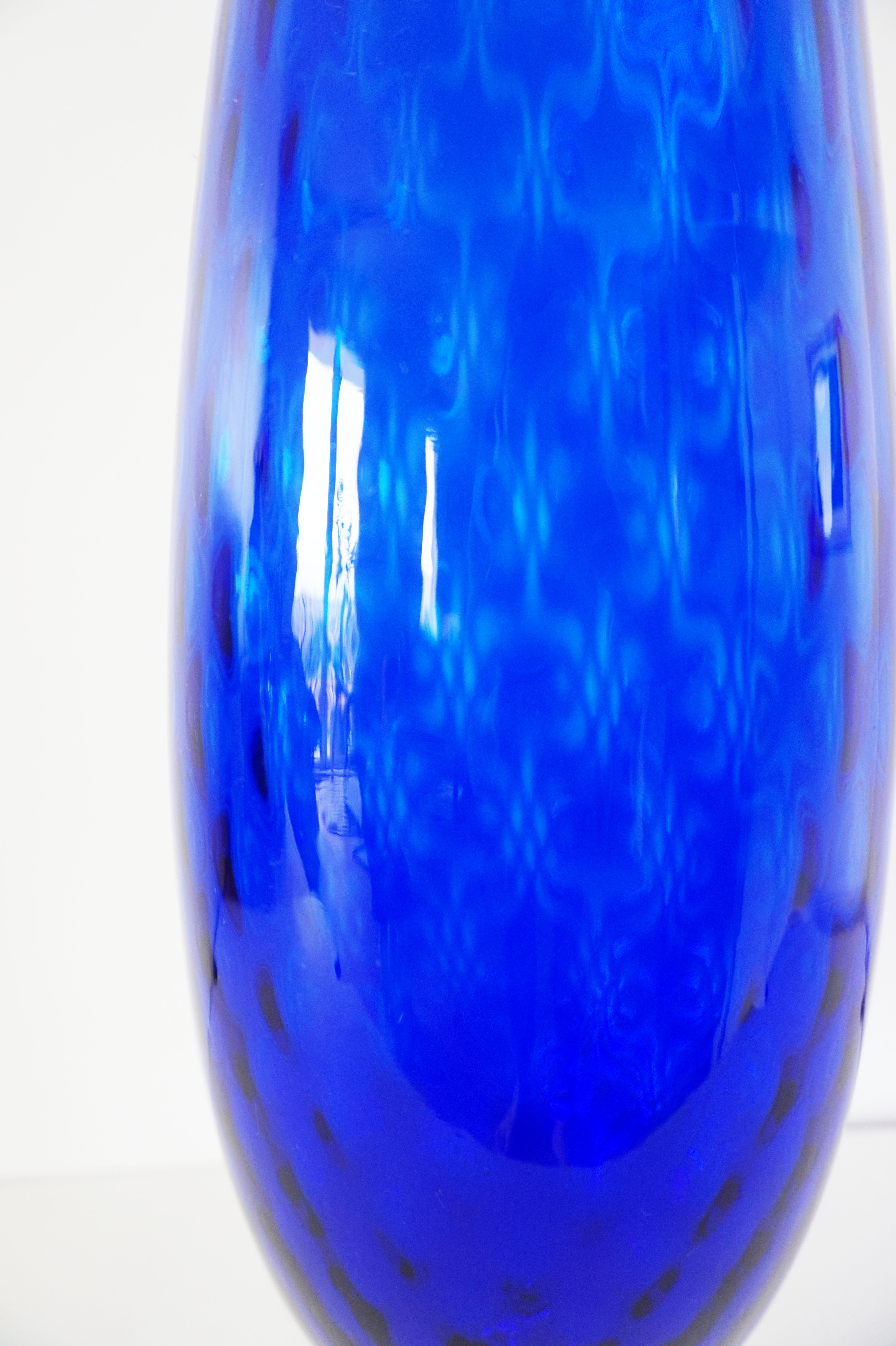 Vase en verre soufflé italien Empoli