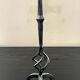 Brutalist wrought iron candle holder