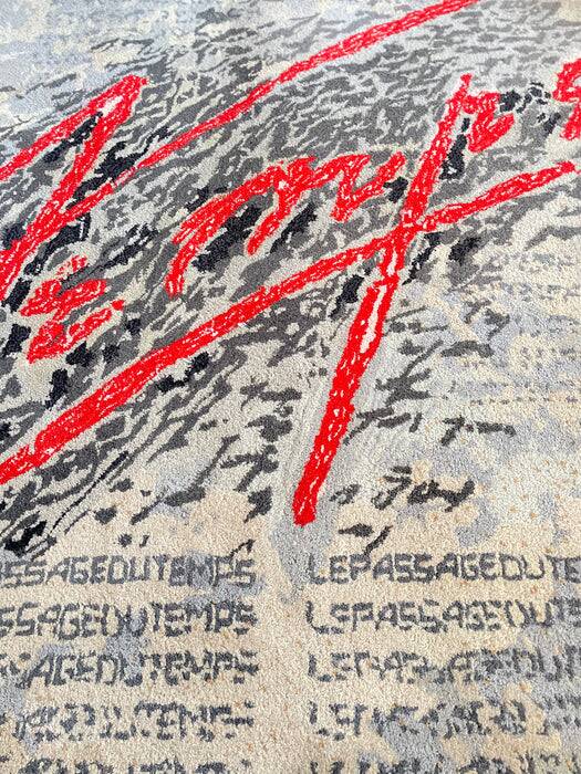 Bernard Quentin The Passage of Time hand-tufted wool art tapestry France 1998