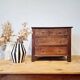 Small antique wooden workshop cabinet with 3 drawers