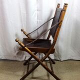 Chaise safari pliante style colonial